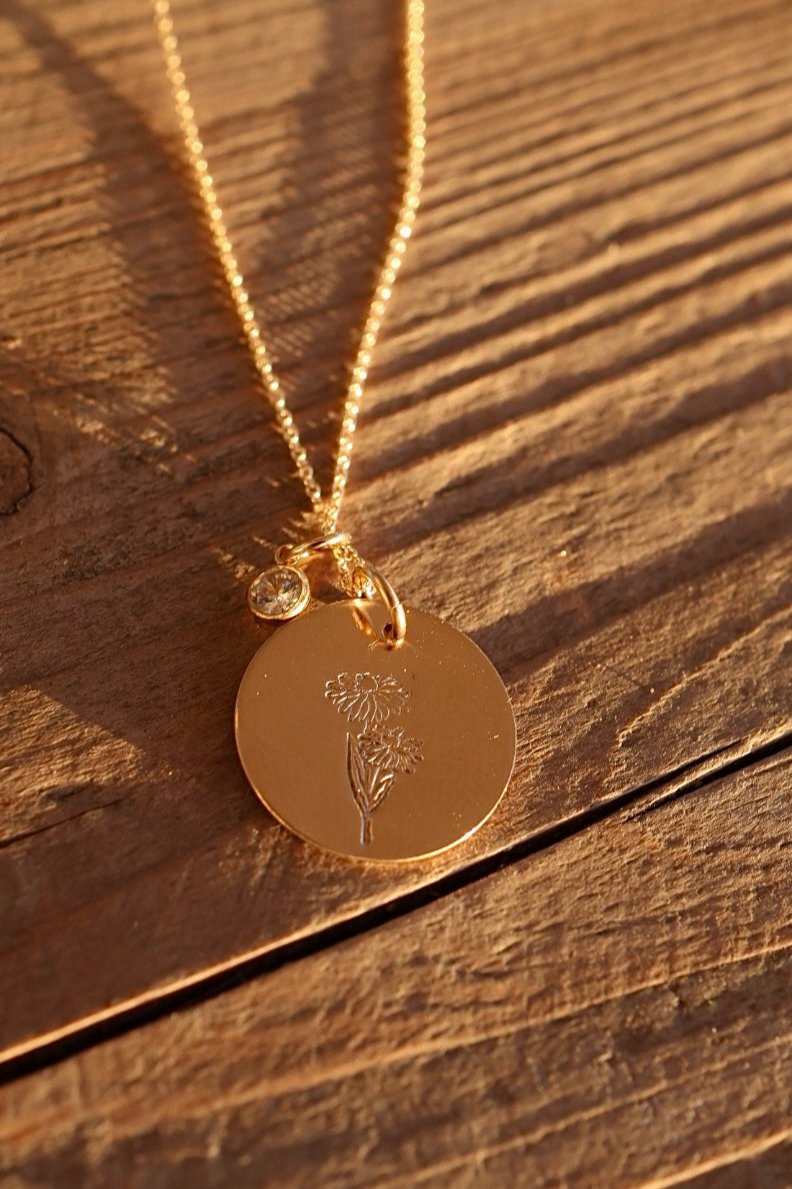 Birthflower Gold Filled Necklace