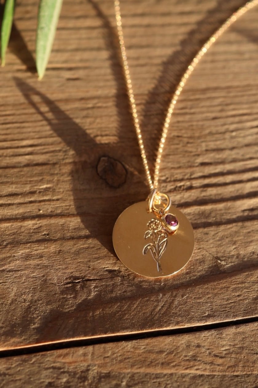 Birthflower Gold Filled Necklace