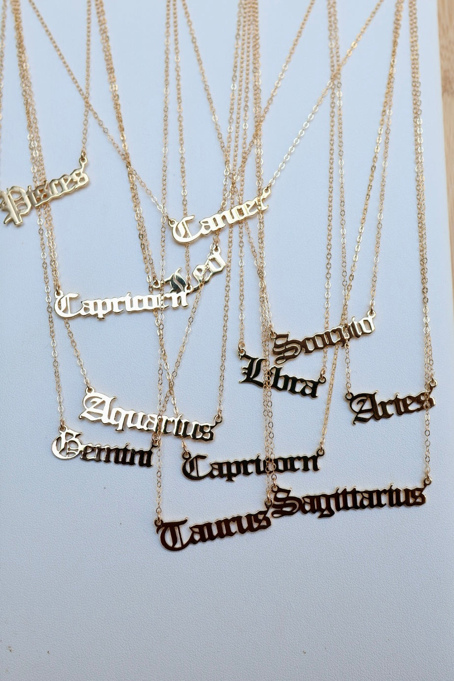 Astrology Script Necklace