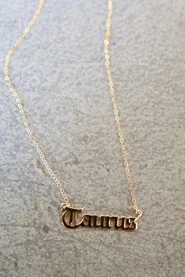 Astrology Script Necklace