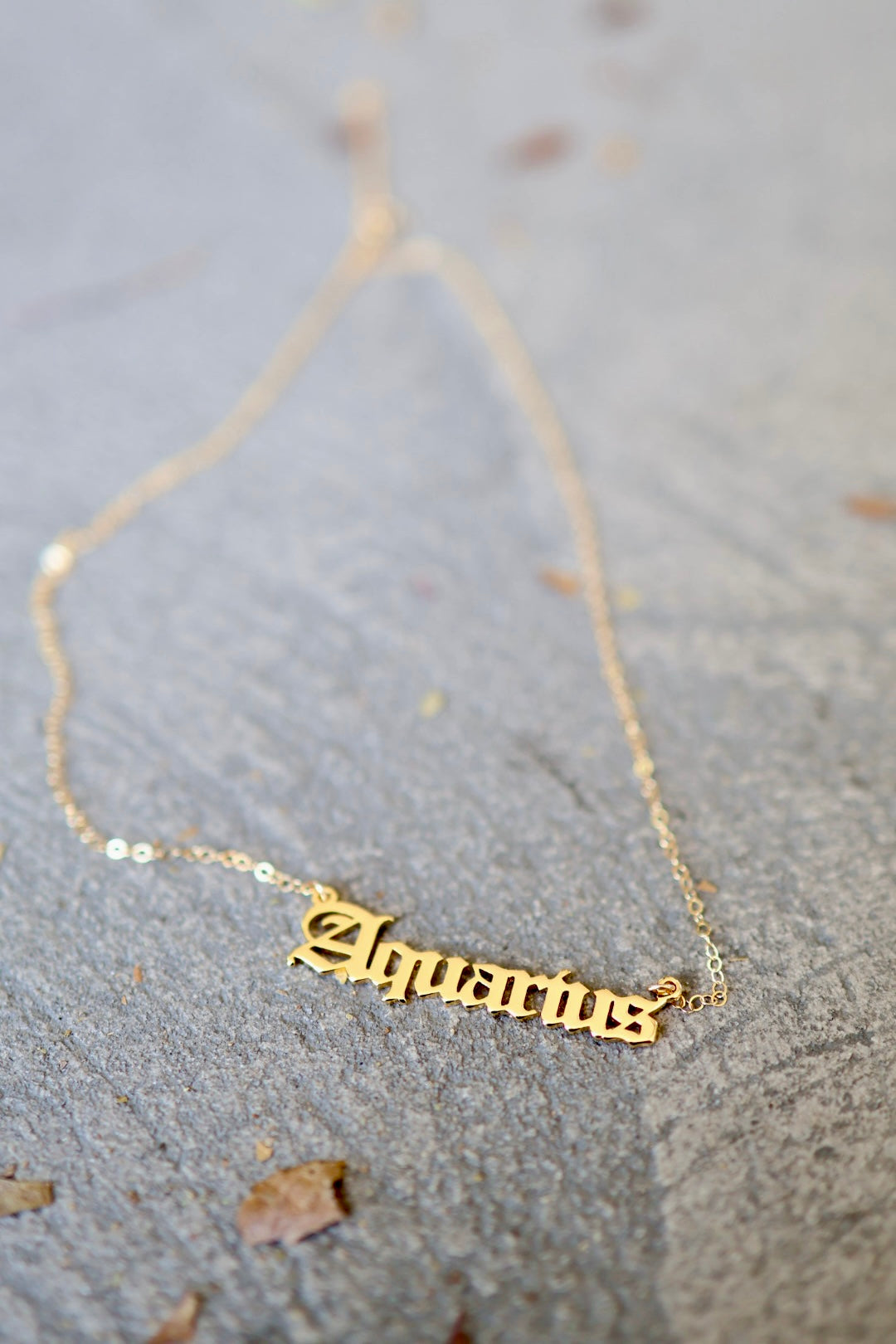 Astrology Script Necklace