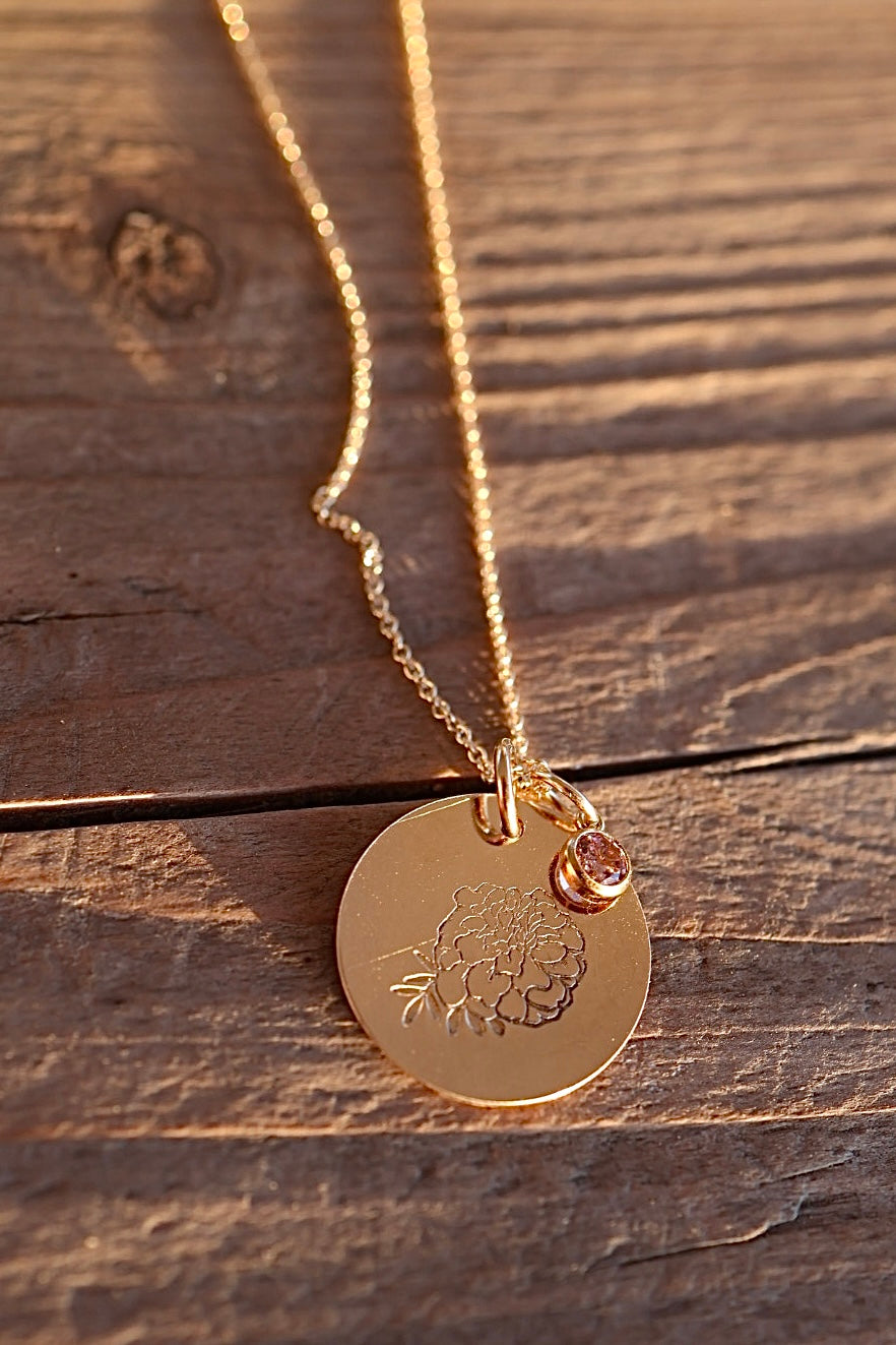 Birthflower Gold Filled Necklace