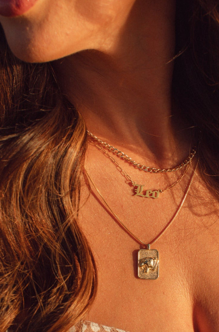 Astrology Script Necklace