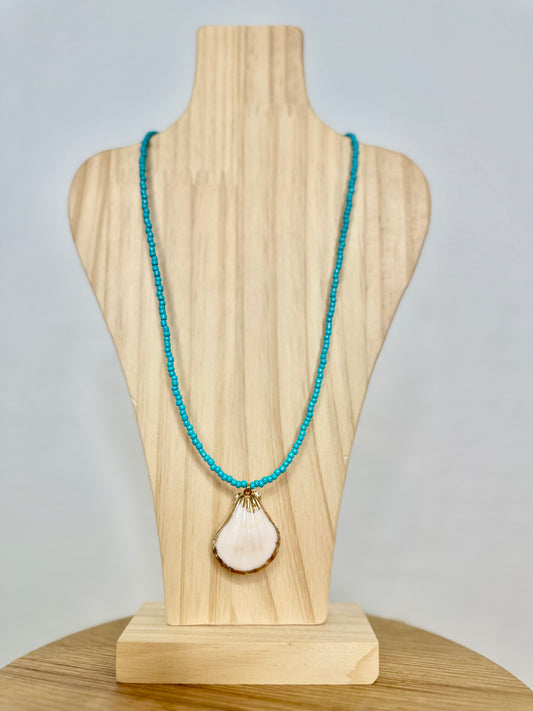 turquoise seashell necklace