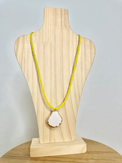 Yellow Seashell Necklace
