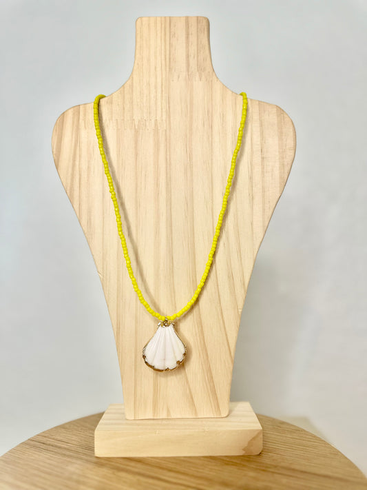 Yellow Seashell Necklace